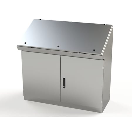 Saginaw Control & Engineering 1/4 Turn Latch, 3 Point Latch with Keyed Handle Electrical Enclosures, 46-1/4 in H, 18-1/2 in D SCE-464919SDCSS